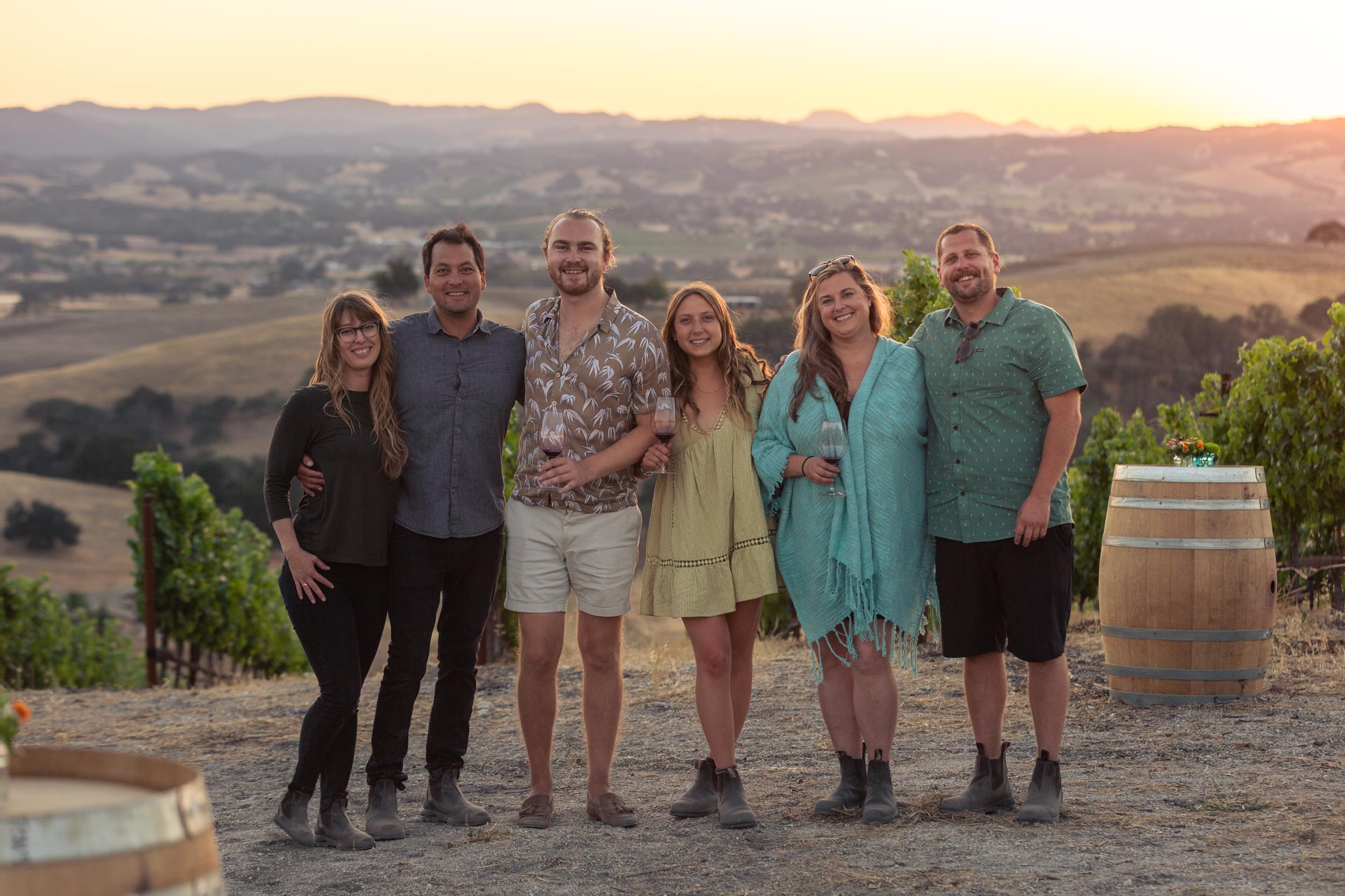 Group photo of the Aaron Wines team